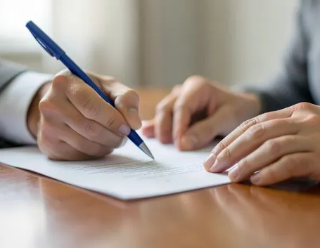 Firmando un contratto